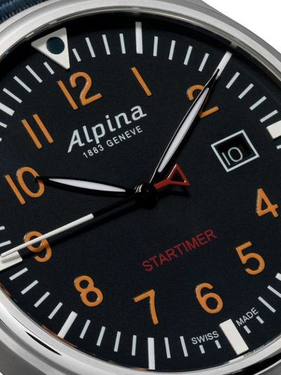 Shop Alpina Startimer Pilot Quartz 42mm In Blue