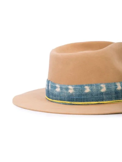 Shop Nick Fouquet Classic Fedora Hat In Neutrals