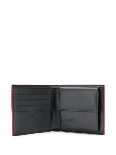 Shop Loewe Logo Embossed Bi-fold Wallet In Neutrals