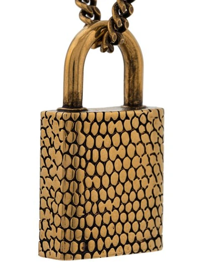 Shop Roberto Cavalli Halskette Mit Schlossanhänger In Gold