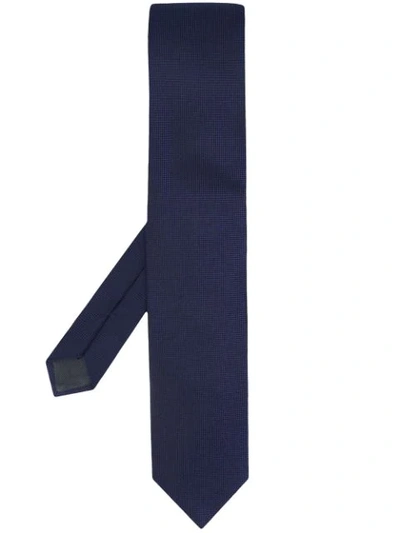 Shop Ermenegildo Zegna Micro Texture Tie - Blau In Blue