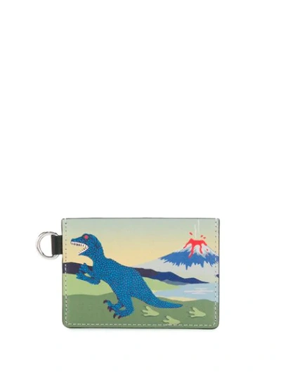 Shop Ps By Paul Smith Dinosaur Print Coin Pouch In Blue