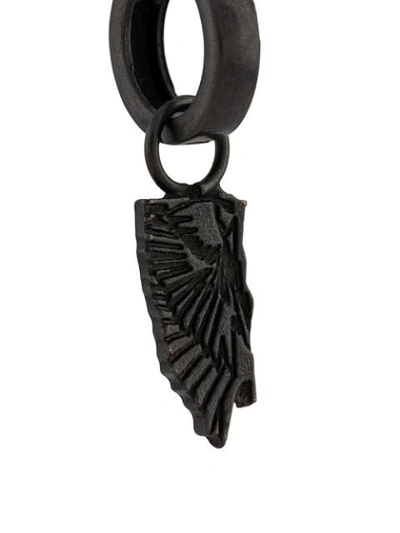 Shop Marcelo Burlon County Of Milan Wing Charm Earring In Black
