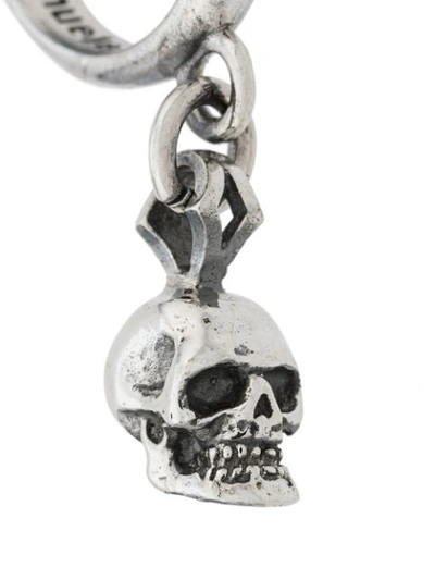 Shop Emanuele Bicocchi Skull Drop Earrings In Silver