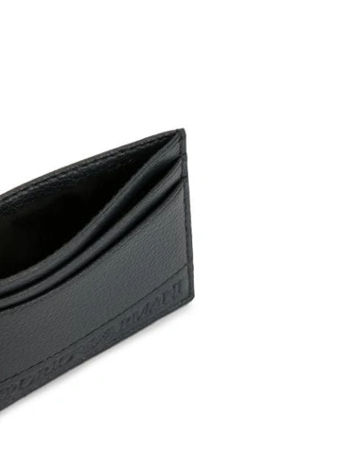 Shop Emporio Armani Embossed Card Holder In Blue