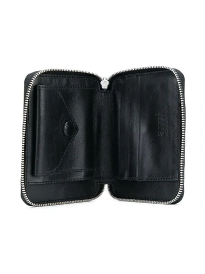 Shop Ami Alexandre Mattiussi Zipped Wallet In Black