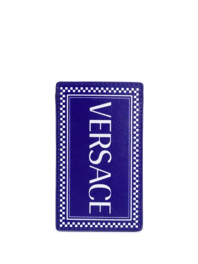 Shop Versace Kartenetui Mit Vintage 90s-logo In Blue