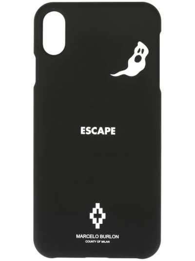 Shop Marcelo Burlon County Of Milan Escape Iphone Xs Case In Black