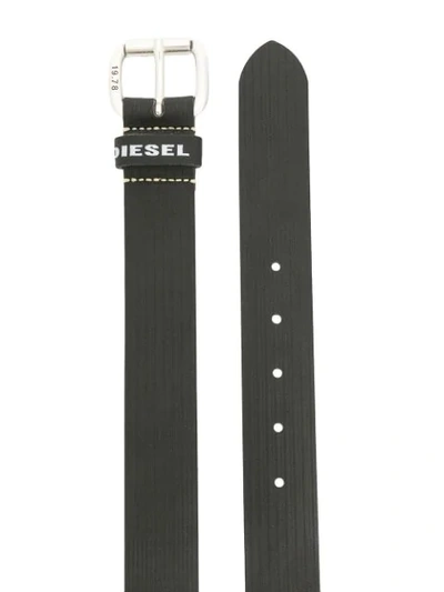 Shop Diesel Branded Belt In Black