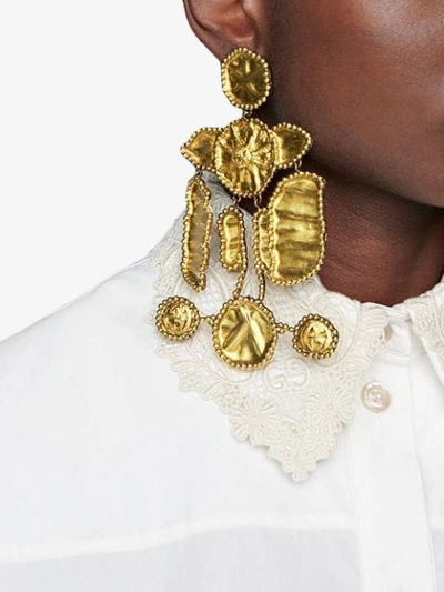 Shop Gucci Ohrringe Im Vintage-look In Gold