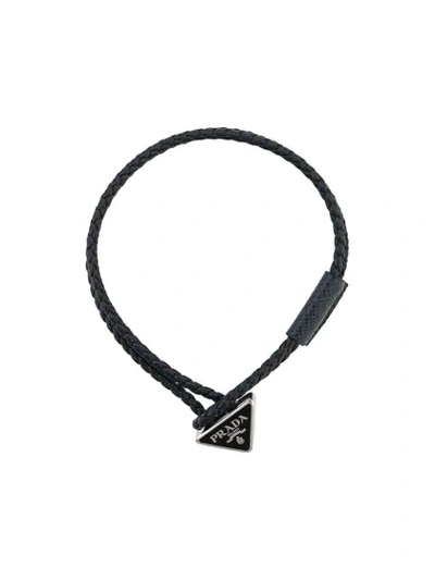 Shop Prada Logo Plaque Bracelet In F0216 Baltico