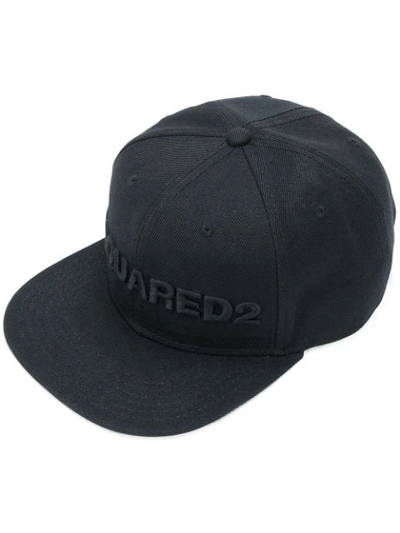 Shop Dsquared2 Embroidered Baseball Cap In Black