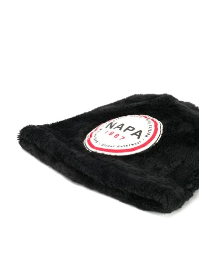 Shop Napa By Martine Rose Logo Patch Beanie In Black