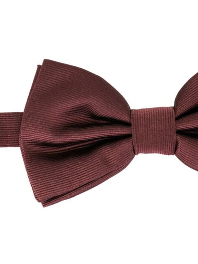 Shop Dolce & Gabbana Jacquard Bow Tie In Brown