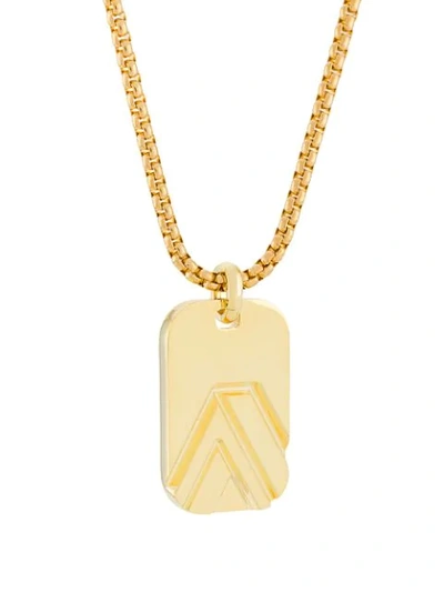 Shop Northskull Chevron Necklace In Gold