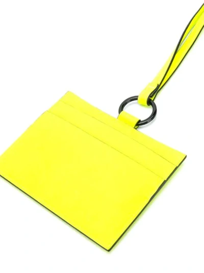Shop Palm Angels Neck Strap Cardholder In Yellow