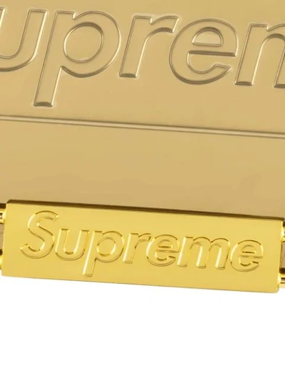 Shop Supreme Chain License Plate Frame In Gold