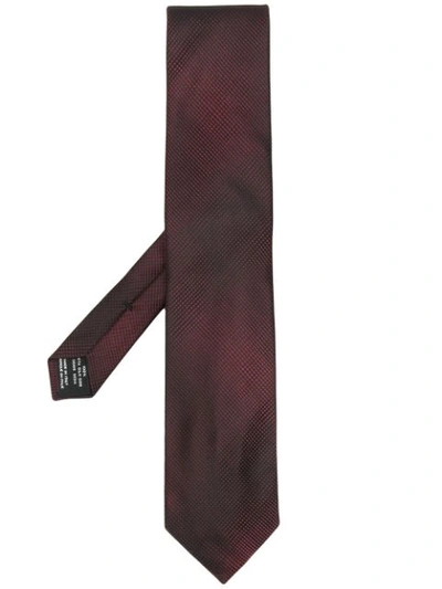 Shop Tom Ford Gradient Patterned Tie In Red