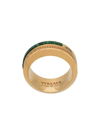 Shop Versace Engraved Ring In D31ch