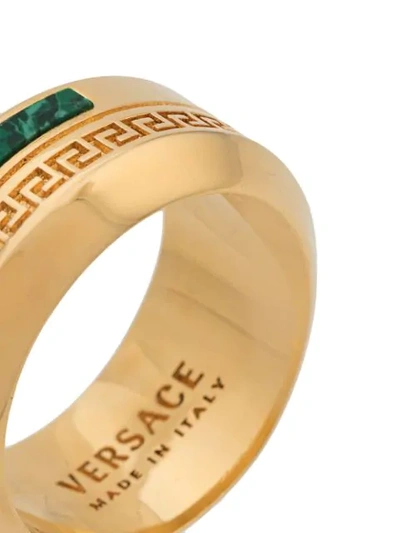 Shop Versace Engraved Ring In D31ch