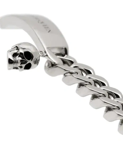 Shop Alexander Mcqueen Skull Charm Bracelet - Silver