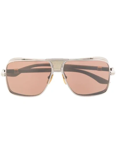 Shop Dita Eyewear Interchangeable Temple Sunglasses In Neutrals