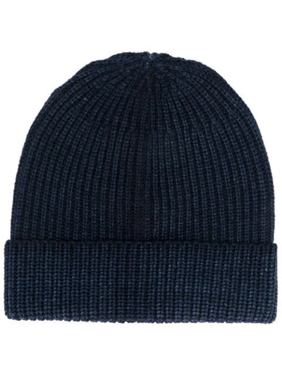 Shop Altea Ribbed Knit Beanie In Blue