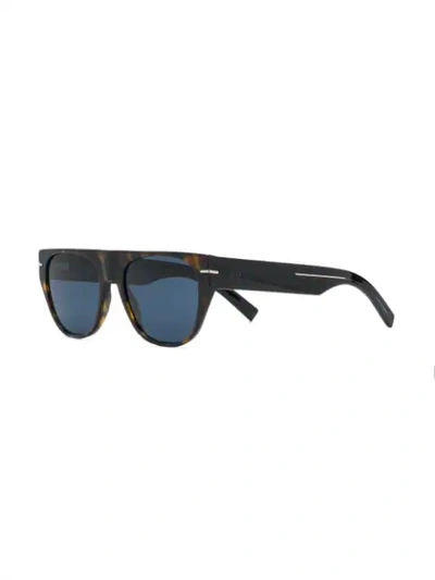 DIOR EYEWEAR BLACK TIE SUNGLASSES - 棕色