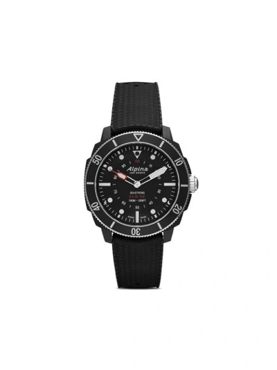 Shop Alpina Seastrong Horological Smartwatch 44mm In Black