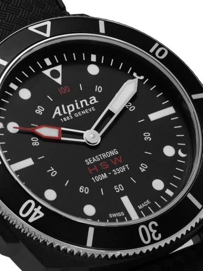 Shop Alpina Seastrong Horological Smartwatch 44mm In Black