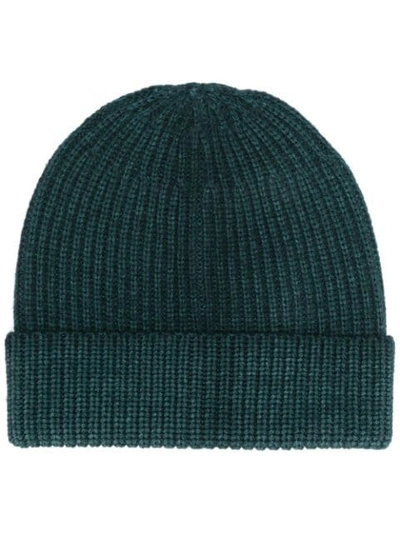 Shop Altea Ribbed Knit Hat In Green