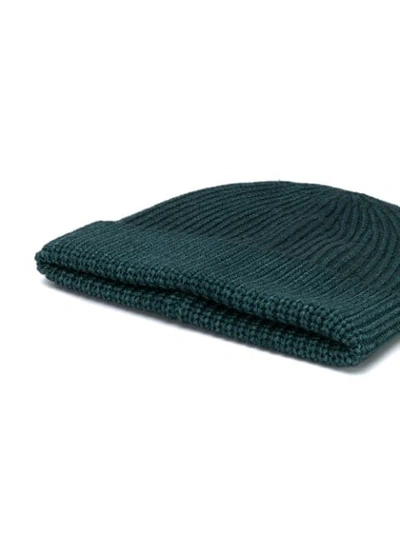 Shop Altea Ribbed Knit Hat In Green