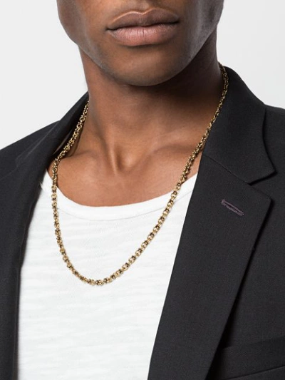 Shop John Varvatos Double Round Chain Necklace In Gold