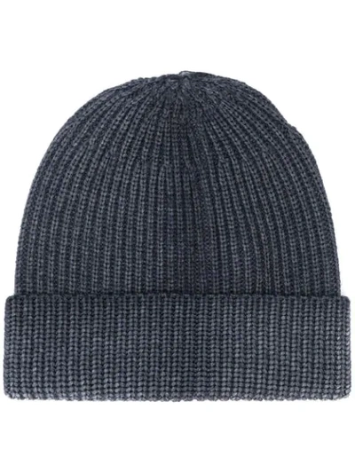Shop Altea Ribbed Knit Beanie In Grey