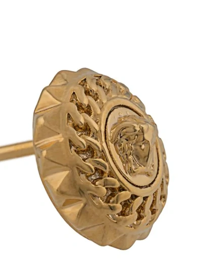 Shop Versace Medusa Head Earring In Gold