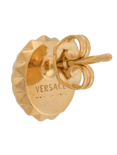 Shop Versace Medusa Head Earring In Gold