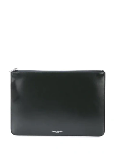 Shop Maison Margiela Logo Patch Card Holder In Black