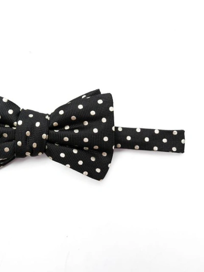 Shop Alexander Mcqueen Polka Dot Bow Tie In Black