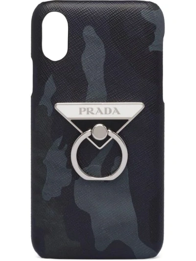 Shop Prada Iphone X Cover In Black