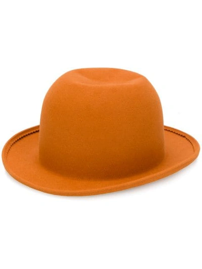 Shop Undercover High Fedora Hat In Orange