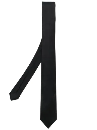 Shop Saint Laurent Woven Tie In Black