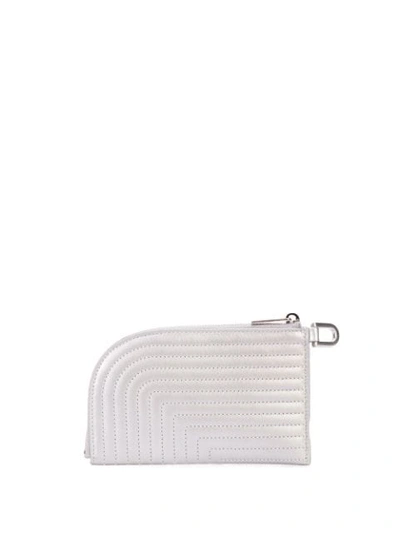 Shop Rick Owens Zip Pouch Wallet In Silver