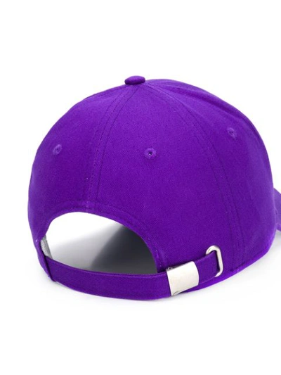 Shop Fila Logo Embroidery Baseball Cap In Purple