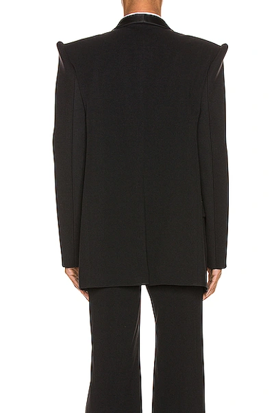 Shop Balenciaga Suspend Tux Jacket In Black