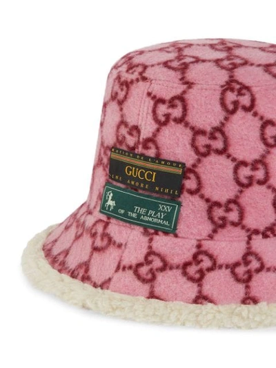 Shop Gucci Gg Pattern Bucket Hat In Pink