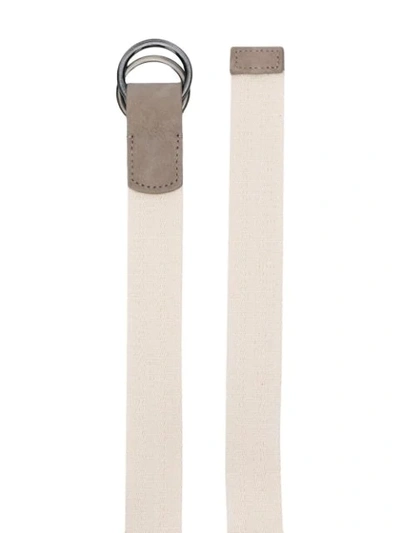 Shop Anderson's Panelled Belt In Neutrals