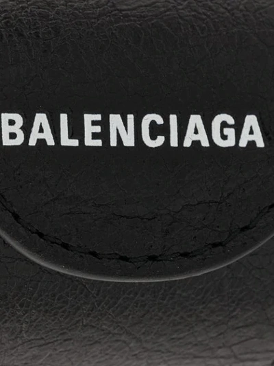 Shop Balenciaga Logo Print Bracelet In Black