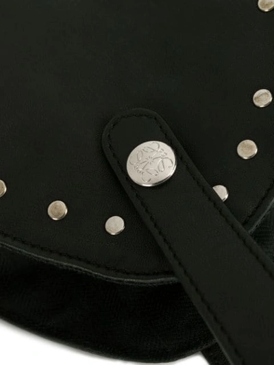 Shop Loewe Stud Detail Cap In Black