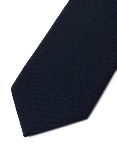 Shop Prada Satin Tie In F0abm Blue
