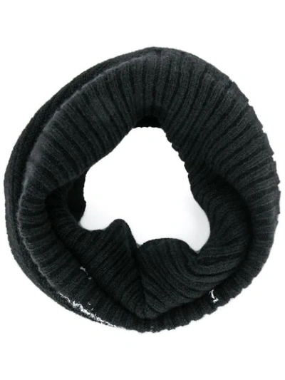 Shop Julius Fine Knit Neck Warmer In Black